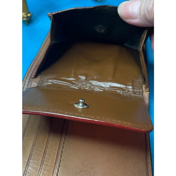 Men's Burberry Black Label Wallet Black Leather Exterior Brown and Red Interior - Picture 8 of 12